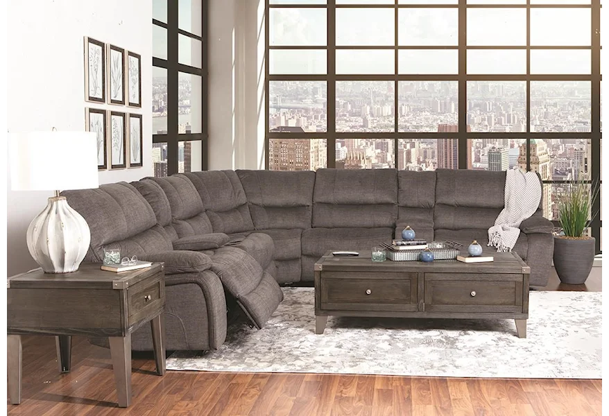 9706 7 Piece Power Reclining Sectional by Cheers at Darvin Furniture