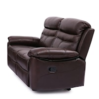Casual Wallhugger Dual Reclining Loveseat with Pillow Arms