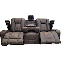 Dual Reclining Sofa with Drop Down Table