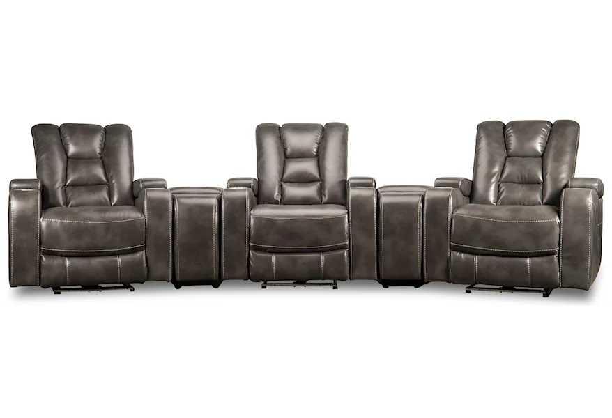Brannam Brannam 5-Piece Theater Seating by Cheers at Morris Home