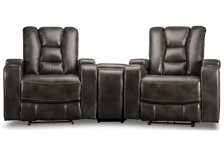 Brannam Brannam 3-Piece Power Theater Seating by Cheers at Morris Home