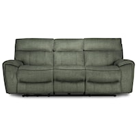 Power Reclining Sofa with Power Headrest in Granada Charcoal