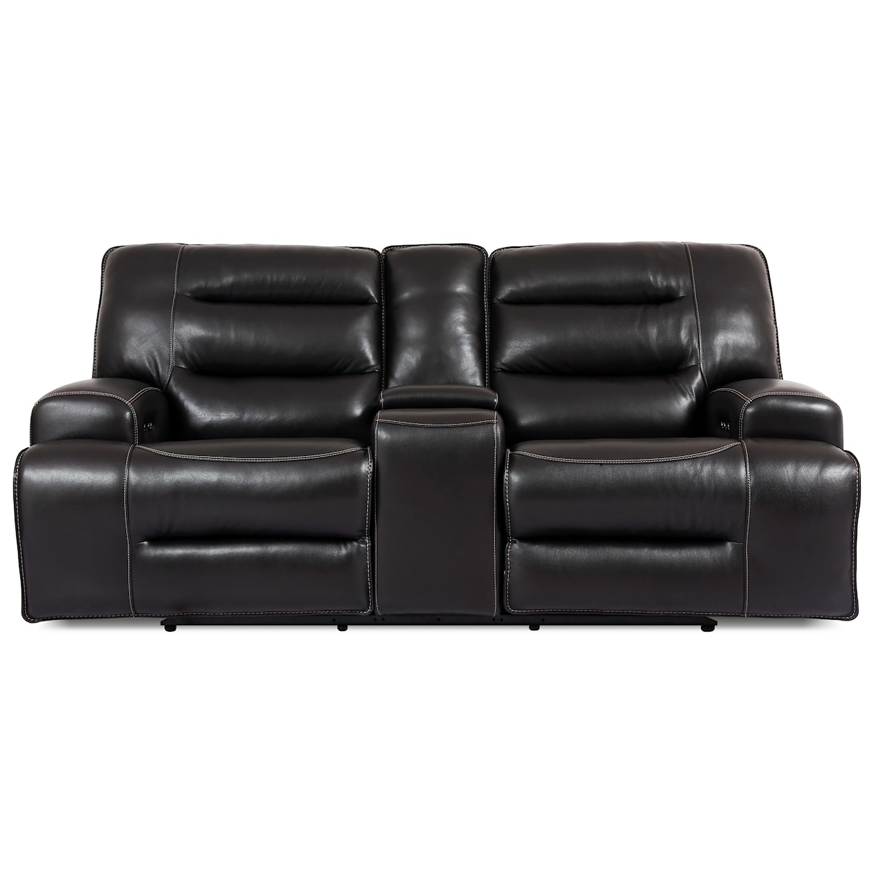 Cheers Jacob Jacob Leather Match Power Loveseat