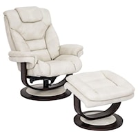 Liam Pushback Reclining Swivel Chair and Ottoman