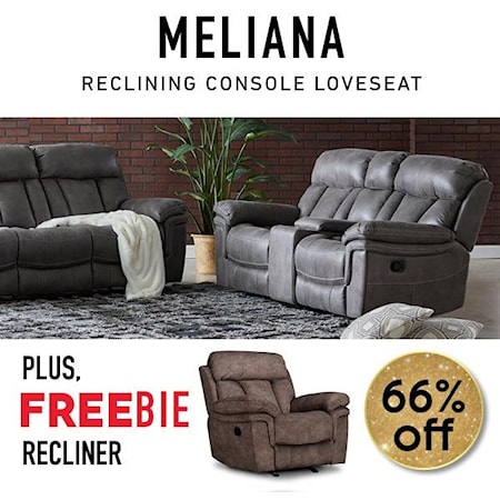 Reclining Loveseat with Freebie Recliner!