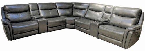 Power Reclining Leather Sectional