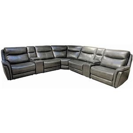 Power Reclining Leather Sectional