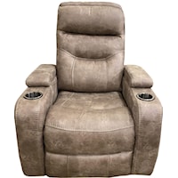 Swivel Recliner with Hidden Storage and Cup Holders