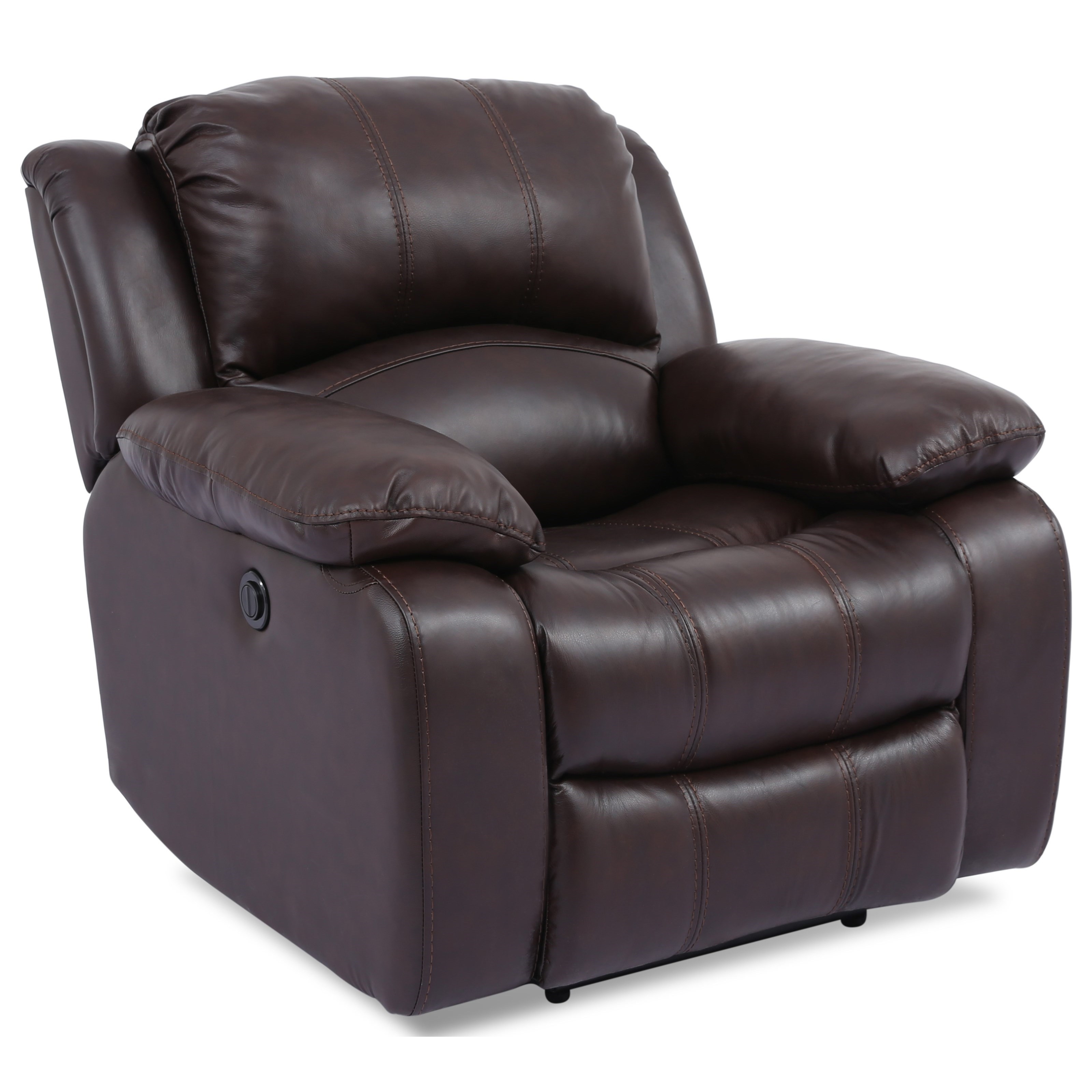 Casual Power Recliner with Pillow Arms