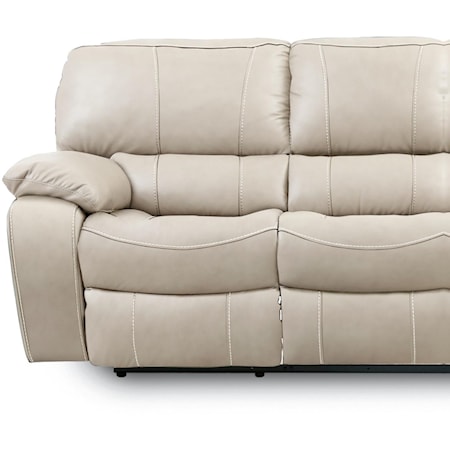 Stone Leather Reclining Love Seat