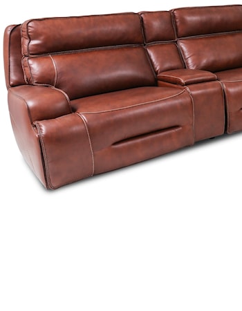 6 Piece Leather Sectional