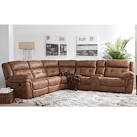 Reclining Sectional Sofa with Storage Console