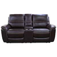 Reclining Console Loveseat with Power Headrest, Footrest, and Lumbar