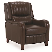 Brown Bonded Leather Push Back Recliner