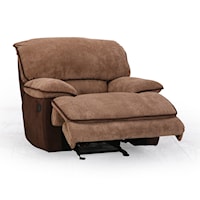 Casual Glider Recliner With Cushioned Chaise