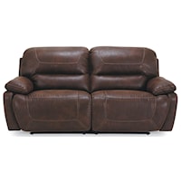 Casual Reclining Sofa with Stitching