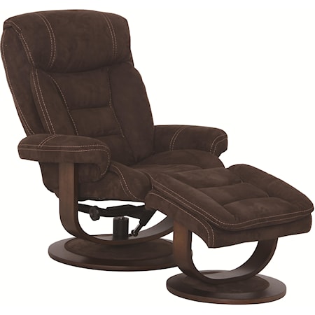 Contemporary Recliner and Ottoman Set