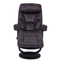 Pushback Recliner with Swivel Base and Ottoman