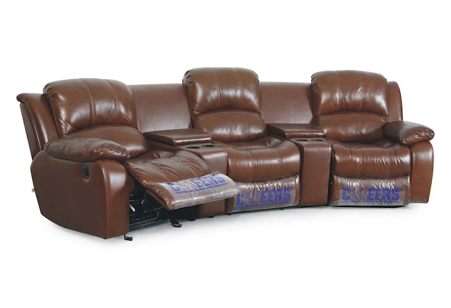XW8251N 3-Person Leather Theater Seating by Cheers Sofa at Lagniappe Home Store