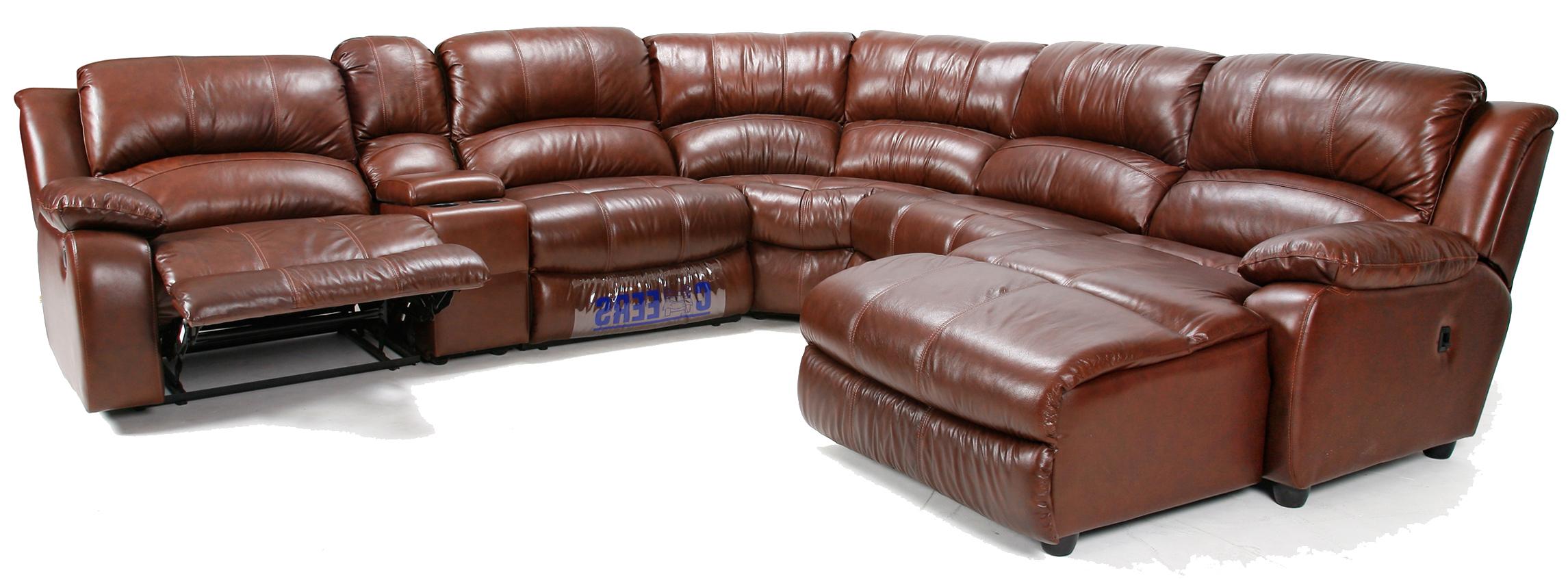 Reclining Sectional Sofa With Chaise and Console