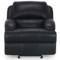 Casual Power Rocker Recliner with Bustle Back
