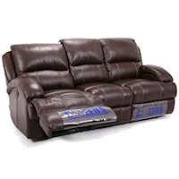 Casual Reclining Sofa with Bustle Back