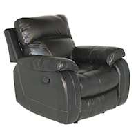 Casual Split Back Glider Recliner with Pillow Arms