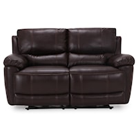 Casual Reclining Loveseat with Lumbar Support