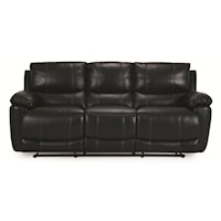 Casual Reclining Sofa with Lumbar Support