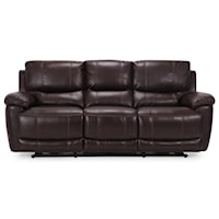 Casual Reclining Sofa with Lumbar Support