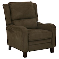 Contemporary Styled Push Back Recliner in High Leg Style