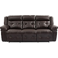 Casual Reclining Sofa with Pillow Arms