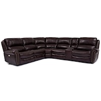 Reclining Sectional with Nailhead Trim