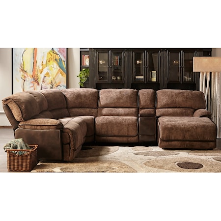 Power Reclining Sectional with RAF Chaise