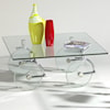 Chintaly Imports 1105 Glass Caster Cocktail Table