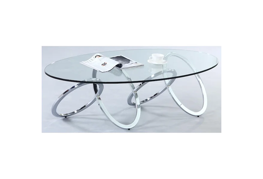 4036 Oval Cocktail Table by Chintaly Imports at Corner Furniture