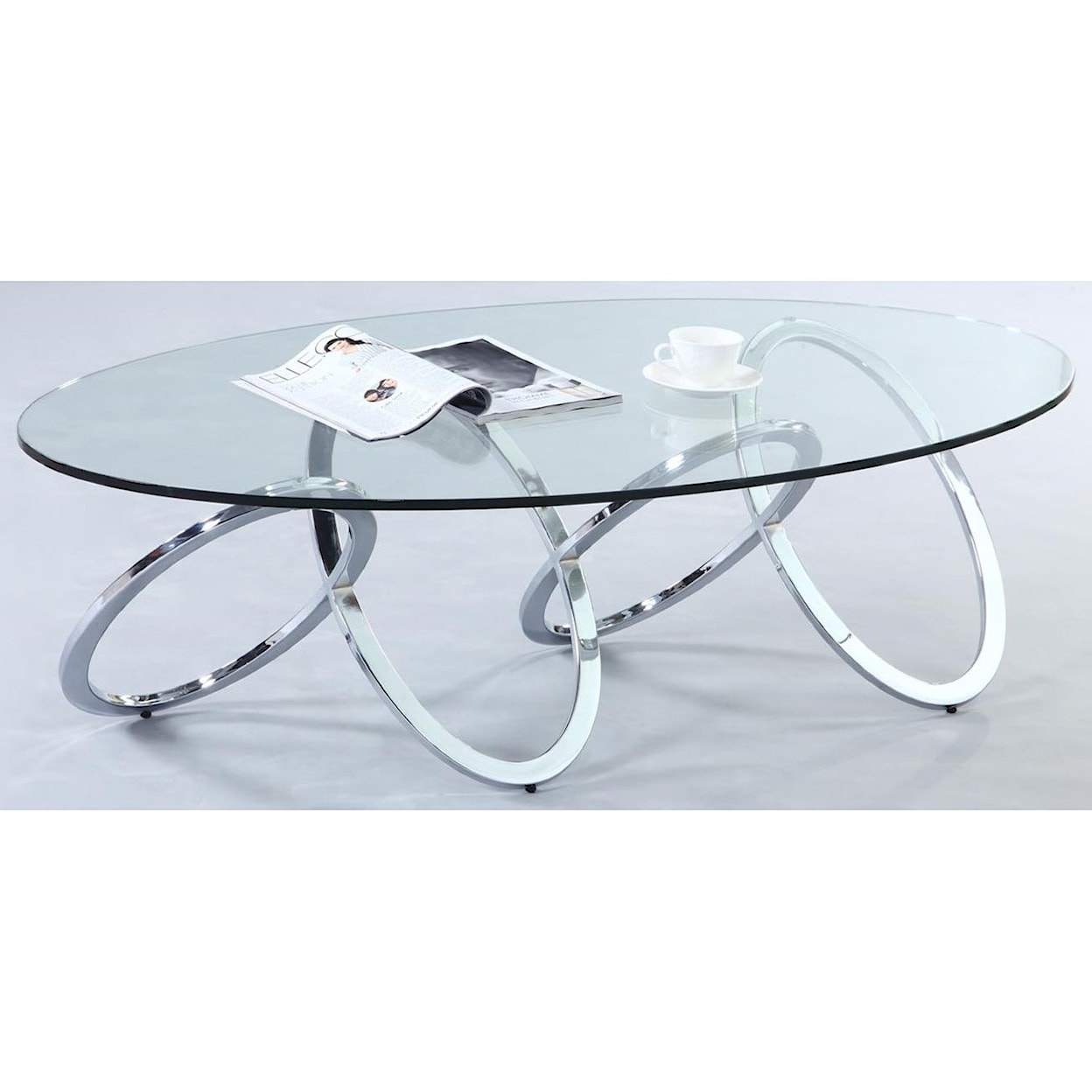 Chintaly Imports 4036 Oval Cocktail Table