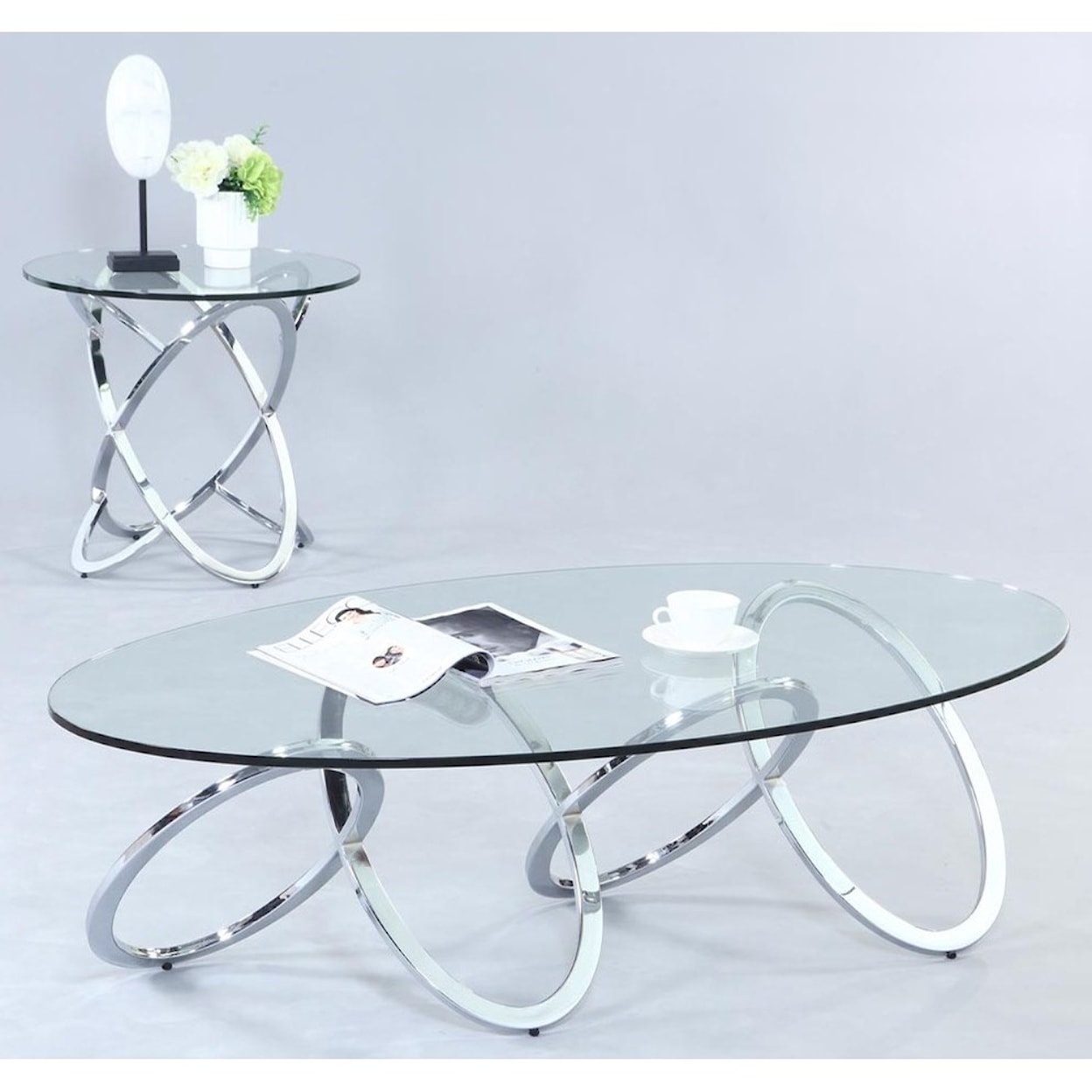 Chintaly Imports 4036 Oval Cocktail Table
