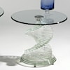 Chintaly Imports 7201  Glass Lamp Table