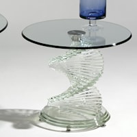 Round Glass Lamp Table