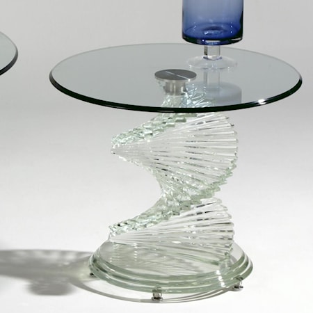 Glass Lamp Table