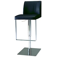 Adjustable Height Swivel Stool with Upholstered Seat