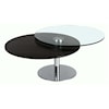 Chintaly Imports 8176 Glass and Wood Motion Cocktail Table