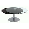Chintaly Imports 8176 Glass and Wood Motion Cocktail Table