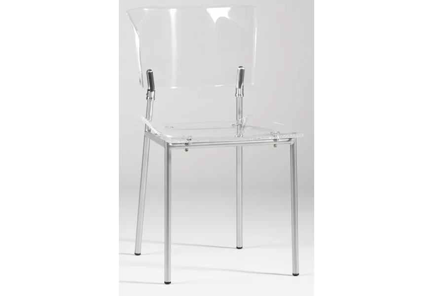 Acrylic Side Chairs Set Of Two by Chintaly Imports at Nassau Furniture and Mattress