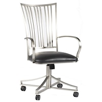 Swivel Tilt Arm Chair with Casters