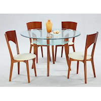 5-Piece Casual Solid Maple Table & Chair Set