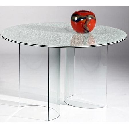 "C" Base Glass Dining Table