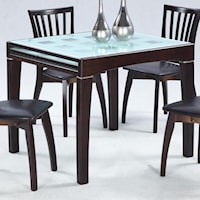 Contemporary Solid Oak Expandable Dining Table