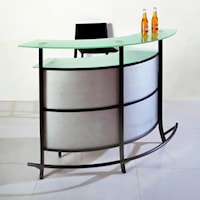 Bar w/ Frosted Glass Top
